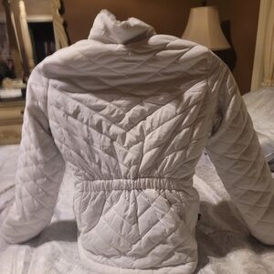 White Quilted Women's Jacket